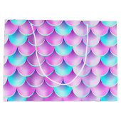 Holografisch vormig patroon blauw paars groot cadeauzakje (Achterkant)