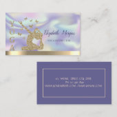 Holografisch vrouwtje Silhouette, Yoga Instructor Visitekaartje (Voorkant / Achterkant)