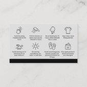 Holografisch wasnazorgkaart, haarverwijdering  visitekaartje (Achterkant)