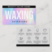 Holografisch wasnazorgkaart, haarverwijdering  visitekaartje (Voorkant / Achterkant)