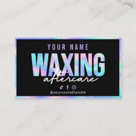 Holografisch wasnazorgkaart visitekaartje