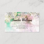 Holografisch Waterverf elegante marmer Visitekaartje (Achterkant)