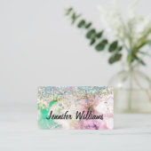 Holografisch Waterverf elegante marmer Visitekaartje (Staand voorkant)