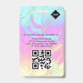 Holografisch | Werknemer de Veiligheid van het Bed Badge (Achterkant)