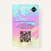 Holografisch | Werknemer de Veiligheid van het Bed Badge (Achterkant)