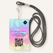 Holografisch | Werknemer de Veiligheid van het Bed Badge (Achterkant met draagriem)