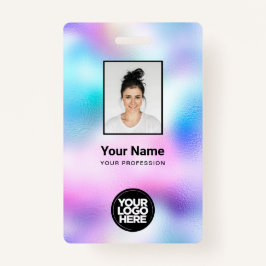 Holografisch werknemer Foto, streepjescode, Logo,  Badge