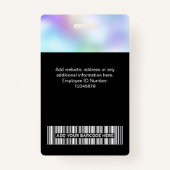 Holografisch werknemer Foto, streepjescode, Logo,  Badge (Achterkant)