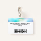 Holografisch werknemer Foto, streepjescode, Logo,  Badge (Achterkant met clip)