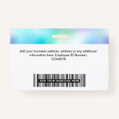 Holografisch werknemer Foto, streepjescode, Logo,  Badge (Achterkant)
