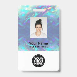 Holografisch werknemer Foto, streepjescode, Logo,  Badge