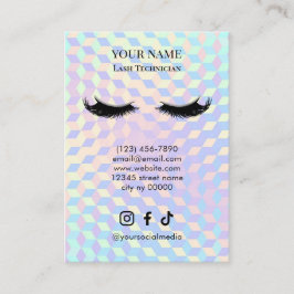 Holografisch wimperclient registratieformulier visitekaartje