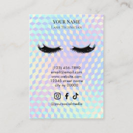 Holografisch wimperclientenregistratieformulier visitekaartje