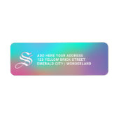 holografisch wonderland | Retouradres monogram Etiket (Voorkant)