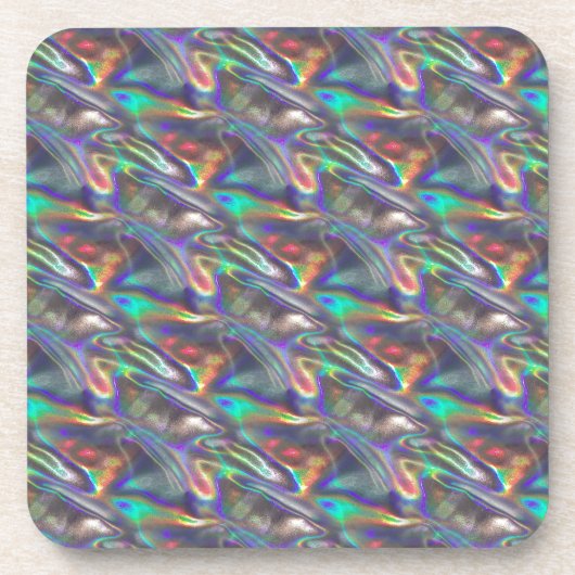holografisch zilver bier onderzetter (Voorkant)