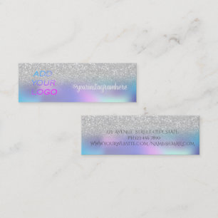 Holografisch Zilver Bokeh Instagram Sociale Media Mini Visitekaartje