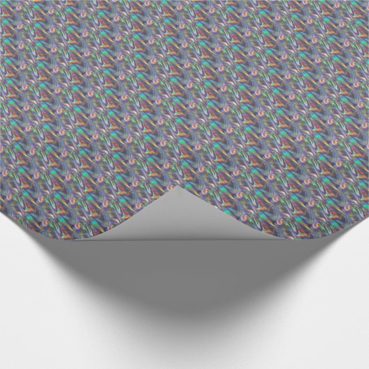 holografisch zilver cadeaupapier (Hoek)