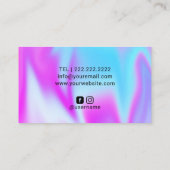 Holografisch zilver druppelt op Schoonheid Zout Ro Visitekaartje (Achterkant)