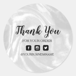 Holografisch zilver. Elegantie en harmonie Ronde Sticker