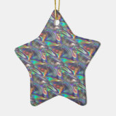 holografisch zilver keramisch ornament (Links)