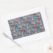 holografisch zilver rechthoekige sticker (Envelop)