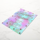 Holografisch zoete zestien Stippen Gold geperst Folie Uitnodiging (Gedraaid)