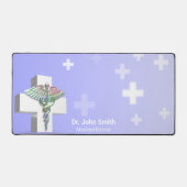 Holografische 3D Caduceus Witte Kruis Medisch Bureaumat (Voorkant)