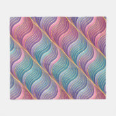 Holografische 3D-golven Illusie | Naadloos Fleece Deken (Voorkant (Horizontaal))
