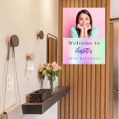 Holografische aangepaste foto 18e verjaardag welko poster