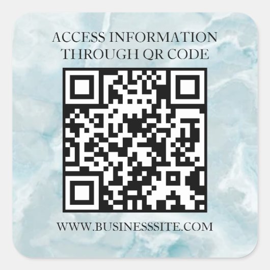 Holografische aangepaste QR-code moderne marketing Vierkante Sticker (Voorkant)