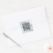 Holografische aangepaste zakelijke QR-code marketi Vierkante Sticker (Envelop)