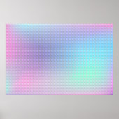 Holografische achtergrond. Hologram glitch. Multic Poster (Voorkant)