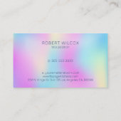 Holografische achtergrond voor zachte kleuren 4 visitekaartje (Achterkant)