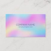Holografische achtergrond voor zachte kleuren 4 visitekaartje (Voorkant)