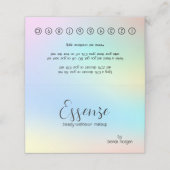 Holografische achtergrond zachte kleuren klantenkaartje (Buitenkant ongevouwen)