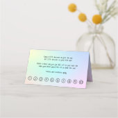 Holografische achtergrond zachte kleuren klantenkaartje (Achterkant)