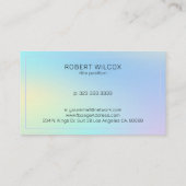 Holografische achtergrond zachte kleuren visitekaartje (Achterkant)