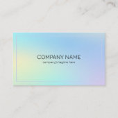 Holografische achtergrond zachte kleuren visitekaartje (Voorkant)