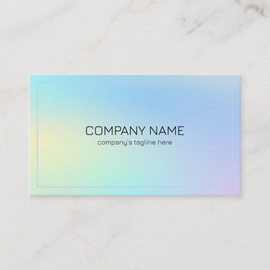 Holografische achtergrond zachte kleuren visitekaartje (Voorkant)