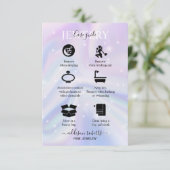 Holografische achtergrondhologram Neon Candle Care Bedankkaart (Staand voorkant)