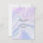 Holografische achtergrondhologram Neon Candle Care Bedankkaart (Achterkant)