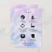 Holografische achtergrondhologram Neon Candle Care Bedankkaart (Voorkant / Achterkant)