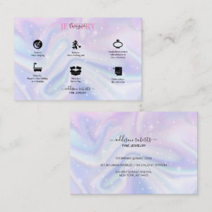 Holografische achtergrondhologram Neon Candle Care Visitekaartje