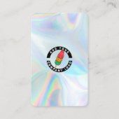 Holografische afdruk van bedrijfs-Logo en QR-code Visitekaartje (Achterkant)