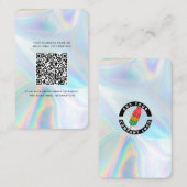 Holografische afdruk van bedrijfs-Logo en QR-code Visitekaartje (Voorkant / Achterkant)