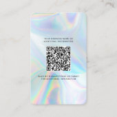 Holografische afdruk van bedrijfs-Logo en QR-code Visitekaartje (Voorkant)