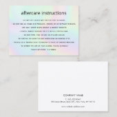 Holografische AfterCare voor Lash Extensions Visitekaartje (Voorkant / Achterkant)