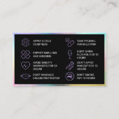 Holografische afzuigkaart visitekaartje (Achterkant)