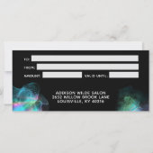 Holografische Alcohol Ink Zakelijke Cadeaubon (Achterkant)