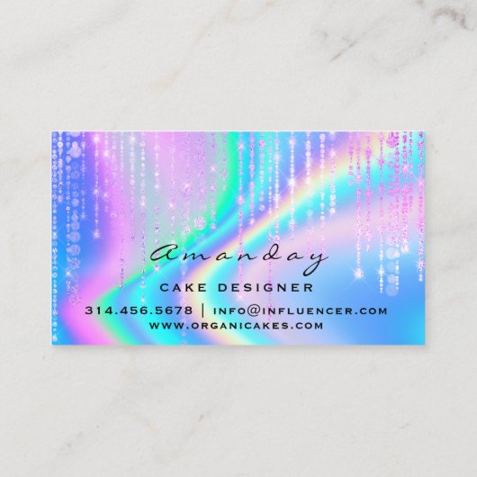 Holografische bakkerij naar huis gemaakt om Logo t Visitekaartje (Achterkant)
